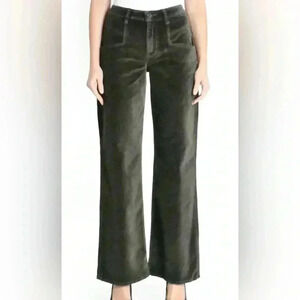 Fidelity Jeans | Anthropology | Wide Leg Velvet in Deep Sage | Women’s 32